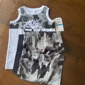 Timberland boys 2 piece set Sport Tshirt And Short Size 18M Multicolor Sports